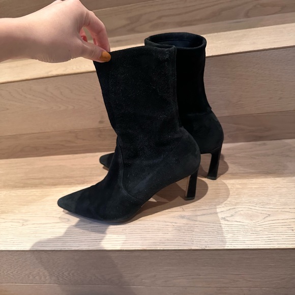 Stuart weitzman suede sock ankle boots - Picture 4 of 8
